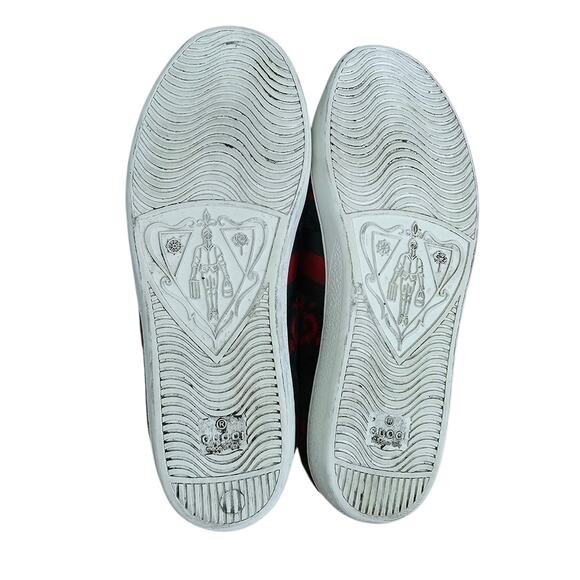 Gucci Ace GG Monogram Sneaker Size 38.5 US 8.5 Green Red Velvet Web Stripe Shoe - Picture 7 of 9